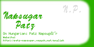 napsugar patz business card